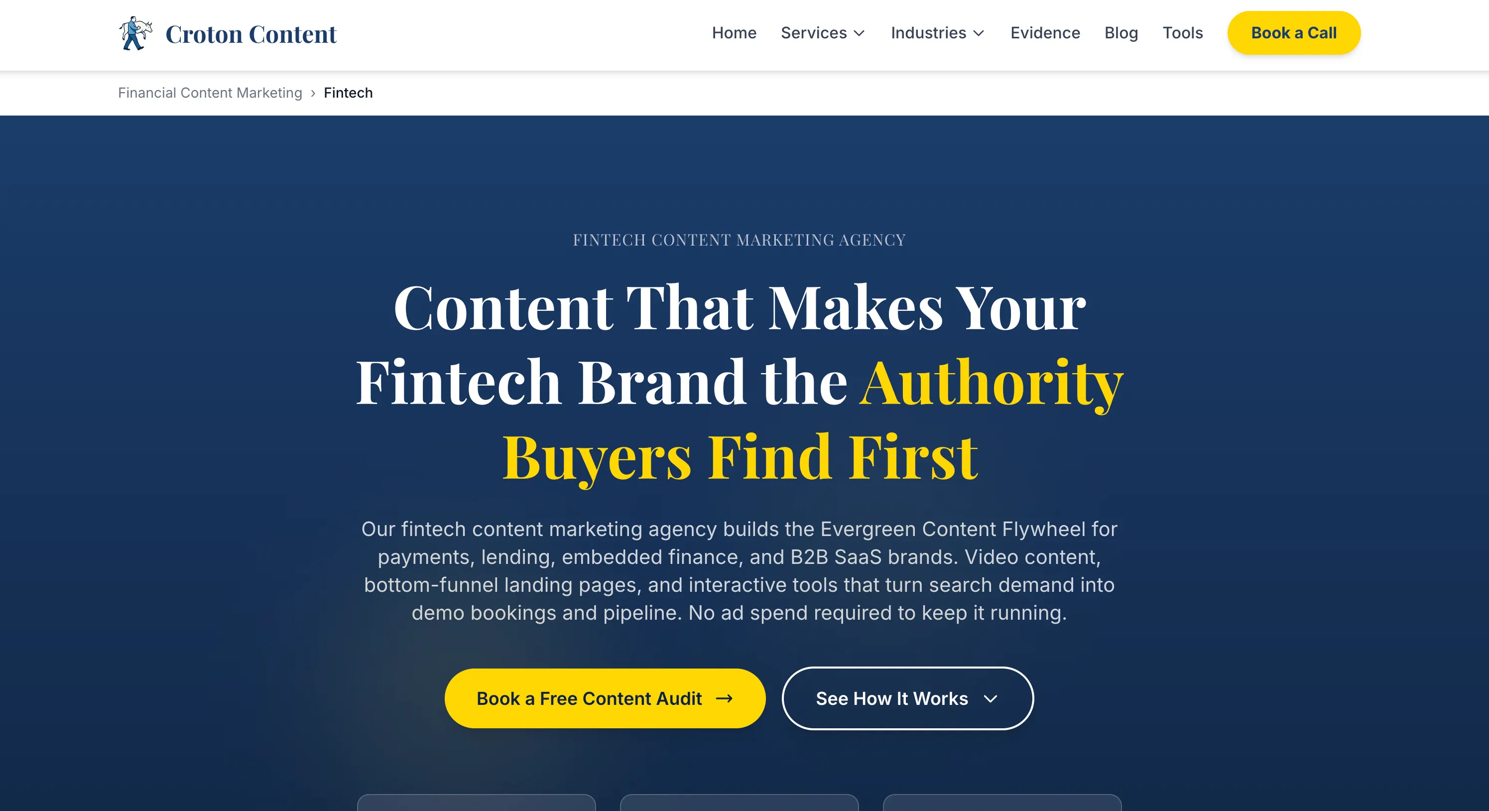 Croton Content homepage