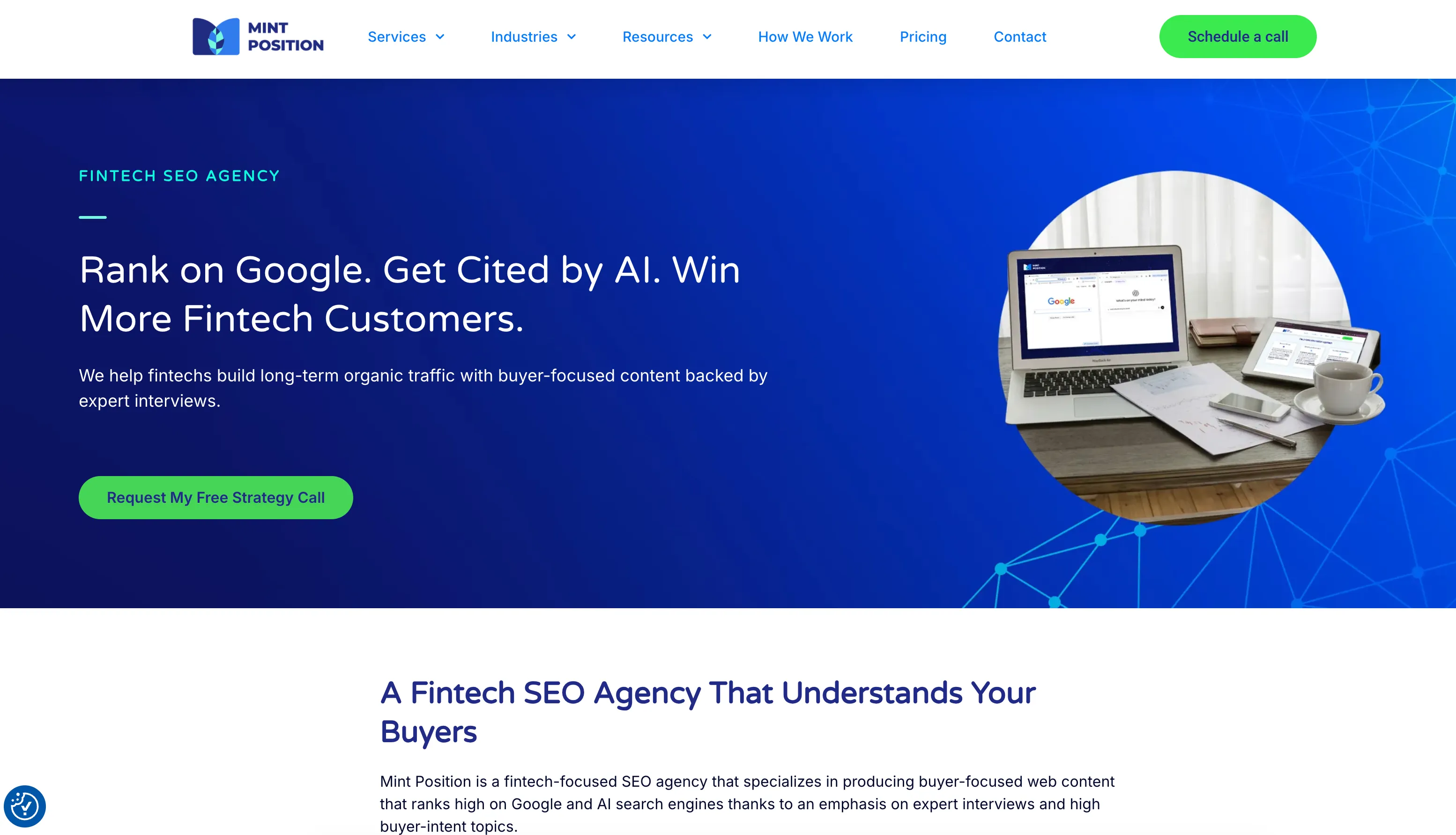 Mint Position homepage